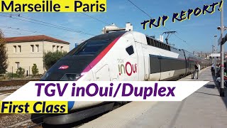 TGV inOui  Duplex from Marseille to Paris  First Class [upl. by Ithsav]