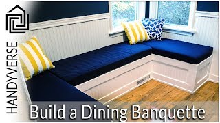 How to Build a Dining NookBanquette  Budget Renos 01 [upl. by Ahsonek]