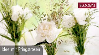 Idee mit Pfingstrosen  DIY Sommerdeko  summer decoration  BLOOM’s Floristik [upl. by Addis]