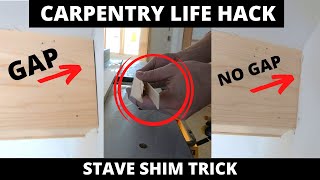 One of the Greatest Carpentry Hacks I Know  The Stave Shim Trick [upl. by Leeke]