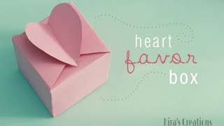 How To Make Easy Paper Box That Opens And Closes Heart Shape Paper Gift Box Origami  Heart Box [upl. by Dammahom]