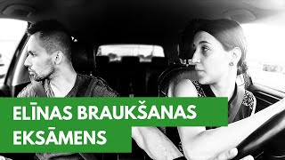 ELĪNAS BRAUKŠANAS EKSĀMENS GANDRĪZ BEIDZAS AR AVĀRIJU [upl. by Ilak]