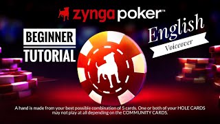 Poker for Beginner  English Voiceover  Zynga Poker 2020 [upl. by Alenas]