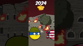 Negotiations between the USA and Ukraine countryballs [upl. by Airdnoed]