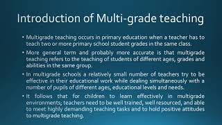 Multigrade teaching [upl. by Tildie238]