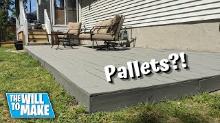 BudgetFriendly DIY Platform Deck Building with Pallets and Fence Pickets [upl. by Quartus]