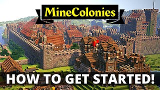 MineColonies  How To Get Started Modded Minecraft [upl. by Naffets]