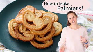 HOW TO MAKE PALMIERS Easy puff pastry cookies [upl. by Aydin38]