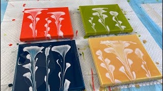 Acrylic Pour Chain Pull  Painting For Beginners [upl. by Arerrac315]