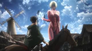 Attack on Titan  Female Titan Destroys Right Flank Ep 18 [upl. by Bleier]