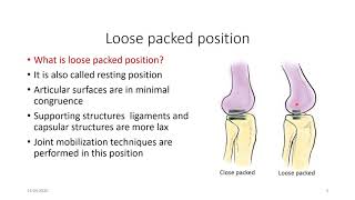 JOINTS CLOSE PACKED POSITION [upl. by Rhiana]