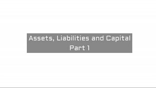 ASSETS LIABILITIES AND CAPITAL [upl. by Euseibbob759]