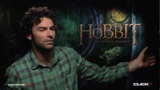 The Hobbit An Unexpected Journey Interview  Aidan Turner [upl. by Aldo574]