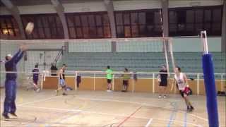 Voleibol Combinación ataque y defensa [upl. by Ardnaek]