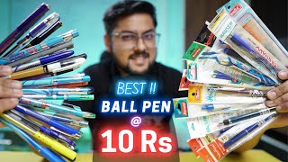 Best 10 Rs Ball Pen in India  40 pens compared  Mega Stationery Haul  Student Yard🔥🔥🔥 [upl. by Nylhtac]