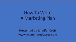 How To Write A Marketing Plan [upl. by Segal]