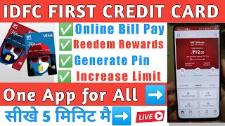 IDFC FIRST Credit Card App 🔥 How to Manage IDFC First Credit Card from Mobile App  IDFC Mobile App [upl. by Mychal]