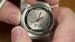 Vintage Casio Data Bank quotTwinceptquot AnalogDigital ABX53 Watch In Depth Review [upl. by Eadahs]