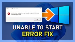 Windows 11  How To Fix “The Application Was Unable To Start Correctly” [upl. by Frye]