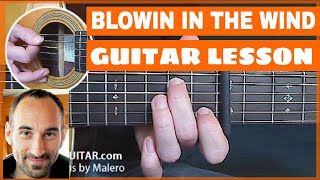 Blowin In The Wind Guitar Lesson  part 1 of 3 [upl. by Gertruda]