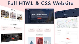 How To Make Website Using HTML amp CSS  Full Responsive Multi Page Website Design Step by Step [upl. by Birk]