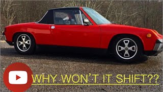 MY PORSCHE 914 WONT SHIFT how to repair shifter coupling [upl. by Barren]