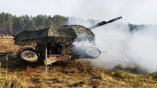 The Amzing 35mm Anti Aircraft Twin Gun Live Fire [upl. by Chryste278]