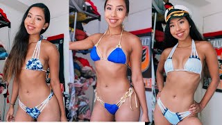 Beach Bunny Swimwear Review Try on Haul [upl. by Atikam]