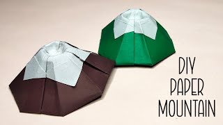 Origami Volcano  Paper Mountain Craft  ORIGAMI MOUNT  Paper crafts Deecrafts [upl. by Ennywg]