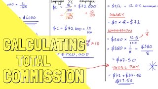 Mathematics How to Calculate Commission examples [upl. by Lucita]