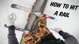 How To Hit A Rail On Skis [upl. by Lisabeth]