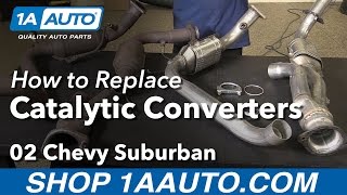 How to Replace Catalytic Converters 0006 Chevy Suburban 1500 [upl. by Eppes253]