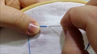 Punto Erba  Tutorial ricamo a mano [upl. by Immak]