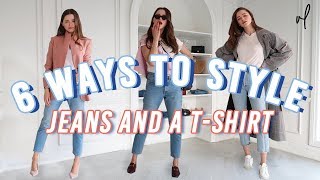 How To Style Jeans And A TShirt  Everyday Outfit Ideas [upl. by Oruam]