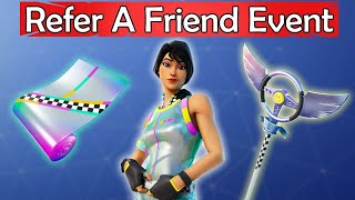 NEW Refer A Friend Event FREE SKIN Guide  Fortnite [upl. by Suirtimed638]