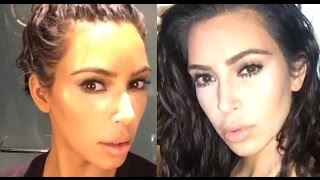 Kim Kardashian West How I Do My Own Makeup [upl. by Minette]