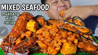 SPICY MIXED SEAFOOD  INDOOR COOKING  MUKBANG PHILIPPINES [upl. by Capone]