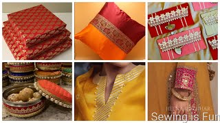 Top 25 best ideas to reuse brocade sareebest out of wastewedding items to make from brocade fabric [upl. by Sussna]