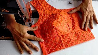 Simple katori blouse cutting and sttiching Very eAsy Method Full Video [upl. by Appleby]