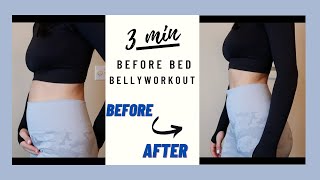 3 MINUTE BEFORE BED FLAT BELLY WORKOUT [upl. by Burn]