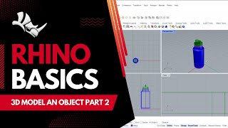 Rhino 7  How to 3D Model a Waterbottle [upl. by Hako]