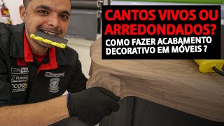 COMO FAZER ACABAMENTOS DE CANTOS PARA DECORAÇÃO  Envelopamento decorativo em móveis [upl. by Amocat]