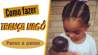 Como fazer trança nagô raiz  CABELO DE CRIANÇA  AFROKIDS [upl. by Enahsed]