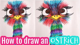 How to draw an ostrich [upl. by Halfon]