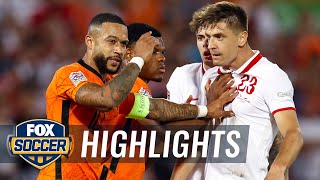 Netherlands vs Poland Highlights  UEFA Nations League  FOX SOCCER [upl. by Emirac350]