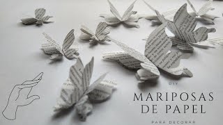 DIY Mariposas decorativas de papel [upl. by Yhtomot]