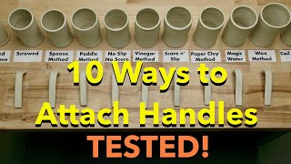 10 Ways to Attach Pottery Handles  TESTED [upl. by Addi]