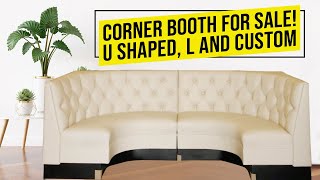 Corner Booth for sale U Shaped L and Custom Shaped Restaurant Booths [upl. by Yesnikcm]