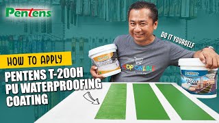 Do It Yourself  How to apply Pentens T200H UV Resistant Elastomeric PU Waterproofing Coating [upl. by Haidebej]