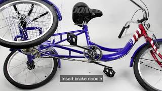 MOONCOOL 7Speed Adult Tricycle Assembly [upl. by Anieral176]